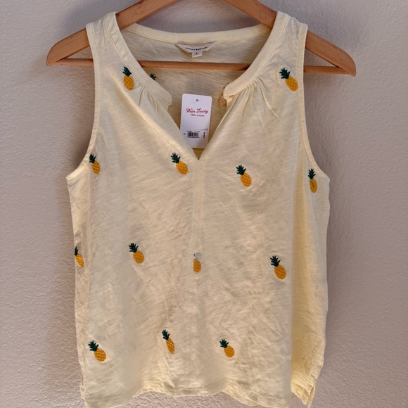 Lucky Brand Pineapple Tank Top Size S - Picture 2 of 9